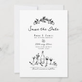 手ファンキーお洒落引きイタリアン結婚の 招待状 (正面)