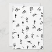 手ファンキー引きお洒落イタリアンの結婚トレンディー 招待状 (裏面)