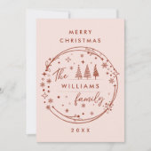 手ファンキー引きクリお洒落スマス シーズンカード (正面)