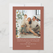 手ファンキー引きレトロお洒落クリスマス2写真 シーズンカード (裏面)