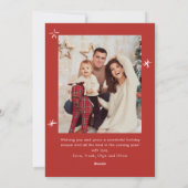 手ファンキー引きレトロお洒落クリスマス2写真 シーズンカード (裏面)