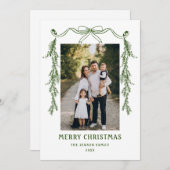手ファンキー引きレトロお洒落クリスマス2写真 シーズンカード (正面/裏面)