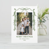 手ファンキー引きレトロお洒落クリスマス2写真 シーズンカード (スタンド正面)