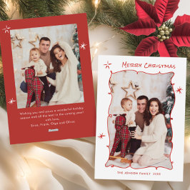 手ファンキー引きレトロお洒落クリスマス2写真 シーズンカード