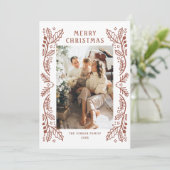 手ファンキー引きレトロお洒落クリスマス3写真 シーズンカード (スタンド正面)