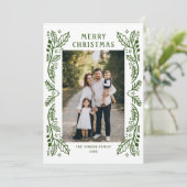 手ファンキー引きレトロお洒落クリスマス3写真 シーズンカード (スタンド正面)