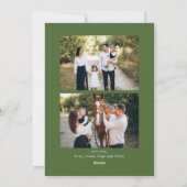 手ファンキー引きレトロお洒落クリスマス3写真 シーズンカード (裏面)