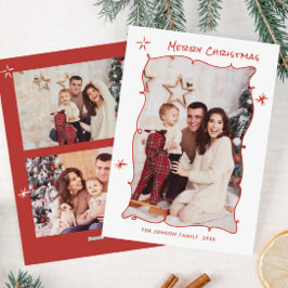 手ファンキー引きレトロお洒落クリスマス3写真 シーズンカード