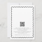 手ファンキー引き波線縁ど結婚の 招待状 (裏面)