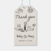 手ファンキー引き結婚のギフトラベル ギフトタグ (正面)