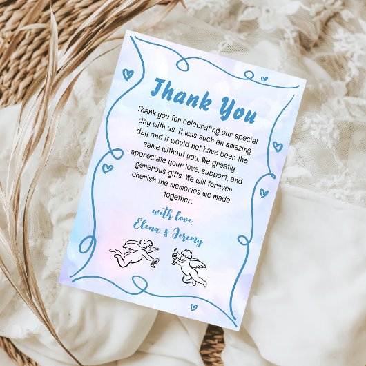 手ファンキー引き結婚のサンキューカード サンキューカード