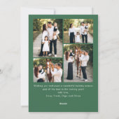 手ファンキー引き落書きレトロクリスマス5写真 シーズンカード (裏面)