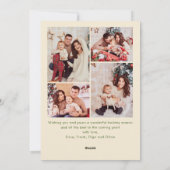 手ファンキー引き落書きレトロクリスマス5写真 シーズンカード (裏面)