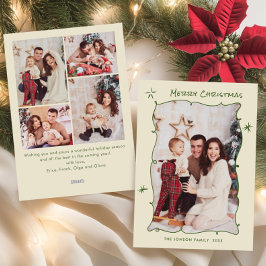 手ファンキー引き落書きレトロクリスマス5写真 シーズンカード