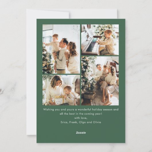 手ファンキー引き落書きレトロクリスマス5写真 シーズンカード (裏面)