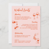 手ファンキー引き落書きレトロバチェロレッテ 招待状 (裏面)