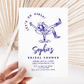 手ファンキー引き落書きレトロブライダルシャワー 招待状