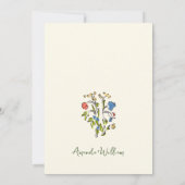 手ファンキー引き落書きレトロ結婚の 招待状 (裏面)