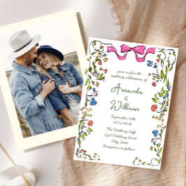 手ファンキー引き落書きレトロ結婚の 招待状