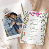 手ファンキー引き落書きレトロ結婚の 招待状