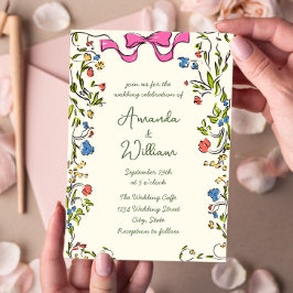 手ファンキー引き落書きレトロ結婚の 招待状