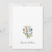 手ファンキー引き落書きレトロ結婚の 招待状 (裏面)