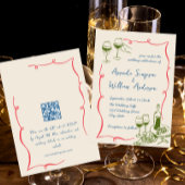 手ファンキー引き落書きレトロ結婚のQRコード 招待状