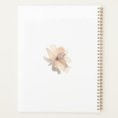 手フェミニン絵を描水彩花模様 プランナー手帳 (裏面)