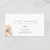 手フェミニン絵を描水彩花模様Bu 名刺 (裏面)