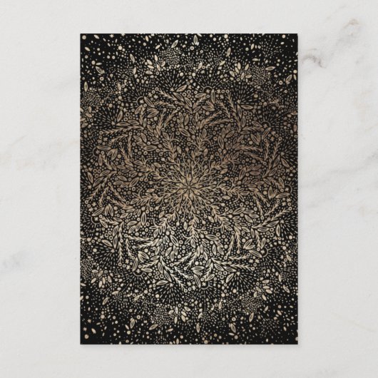 手フォーマルお洒落引き黒と金ゴールド結婚ズ エンクロージャーカード (裏面)