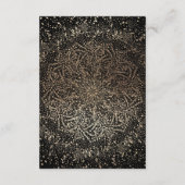 手フォーマル描き黒お洒落と金ゴールド曼荼羅 エンクロージャーカード (裏面)