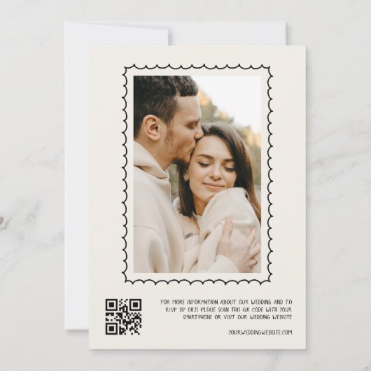 手フランスの引きお洒落おもしろいを全部結婚で 招待状 (裏面)