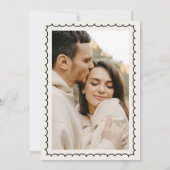 手フランスの描きヴィンお洒落テージ予測できな結婚式 招待状 (裏面)