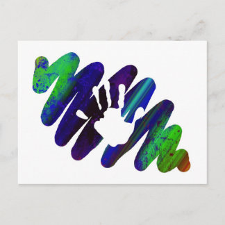 手プリント ポストカード