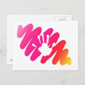 手プリント ポストカード (正面/裏面)