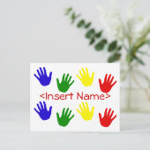 手プリント ポストカード (スタンド正面)