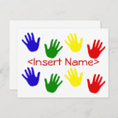 手プリント ポストカード (正面/裏面)