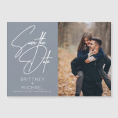 手ミニマルでレターフォト日付を青で保存 (正面)