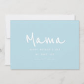 手ミニマルエレガントモダン式母の日 カード (正面)