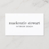 手ミニマル引きレタリングプロフェッショナルQRコード 名刺 (正面)