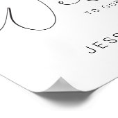 手ミニマル歓迎結婚看板ポスター ポスター (角)