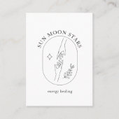 手ミニマル、星、リーフィラインアート 名刺 (正面)