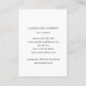 手ミニマル、星、リーフィラインアート 名刺 (裏面)