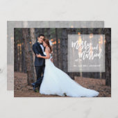 手メリー結婚した文字の休日の写真 シーズンカード (正面/裏面)