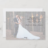 手メリー結婚した文字の休日の写真 シーズンカード (裏面)