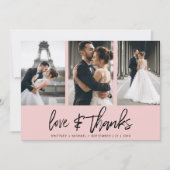 手モダンでレタした写真集エレガント赤面 サンキューカード (正面)