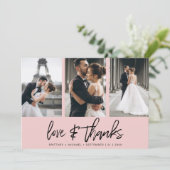 手モダンでレタした写真集エレガント赤面 サンキューカード (スタンド正面)