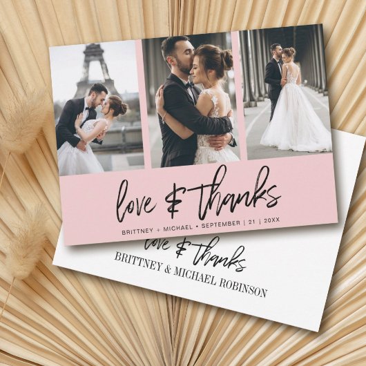 手モダンでレタした写真集エレガント赤面 サンキューカード