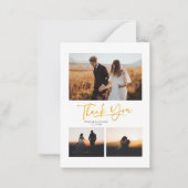 手モダンでレタス4枚の写真が結婚ありがとう ノートカード (正面)