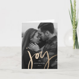 手モダンでレタージョイフェイクゴールド箔の写真 シーズンカード